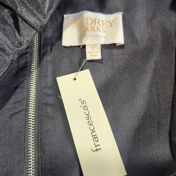 Francesca's Riannon Black Ruffle Corset Blouse Size Large NWT - Picture 4 of 8